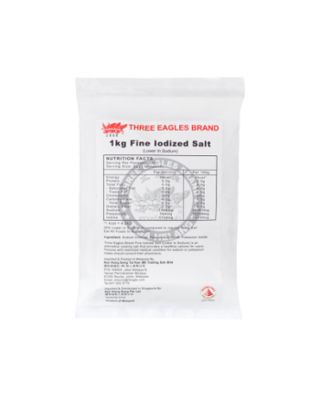 1kg x 20 Lower In Sodium Fine Iodized Salt 较低钠盐